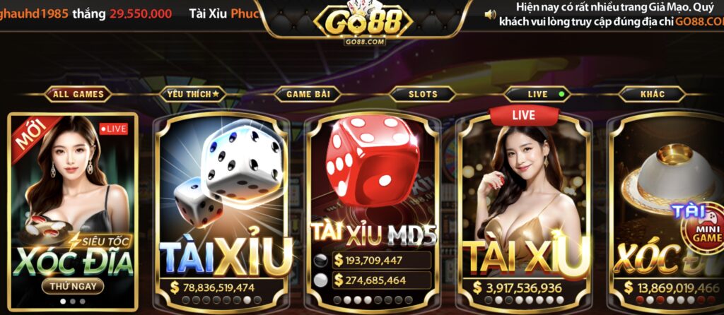 Trang chủ cổng game Go88