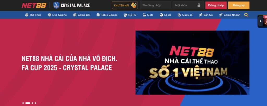 Giao diieen trang chủ nhà cái Net88