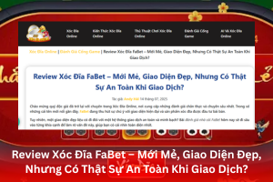 Review chi tiết xóc đĩa online tại nhà cái FaBet